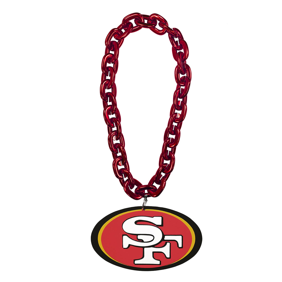 Aminco NFL San Francisco 49ers Glitter Heart Earring Swirl Charm Set