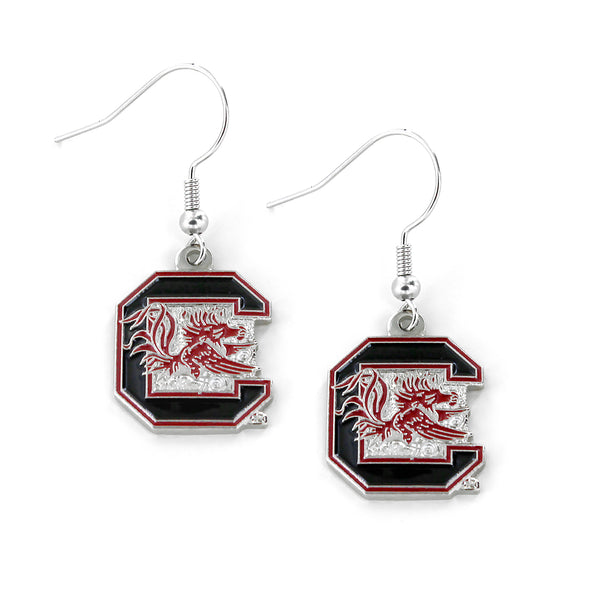 SOUTH CAROLINA COLLEGE LOGO DANGLER EARRINGS