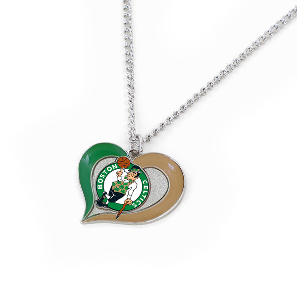 CELTICS SWIRL HEART NECKLACE