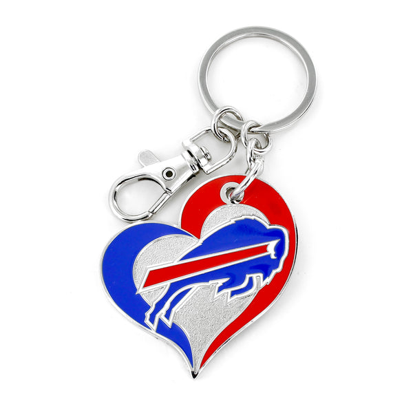 BILLS SWIRL HEART KEYCHAIN