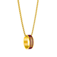 COMMANDERS (GOLD) FASHION RING PENDANT NECKLACE