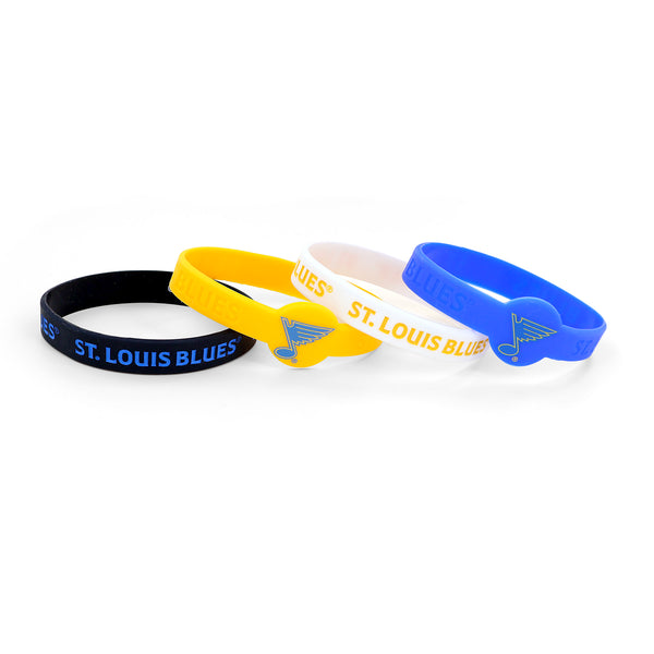 BLUES SILICONE BRACELET 4-PACK