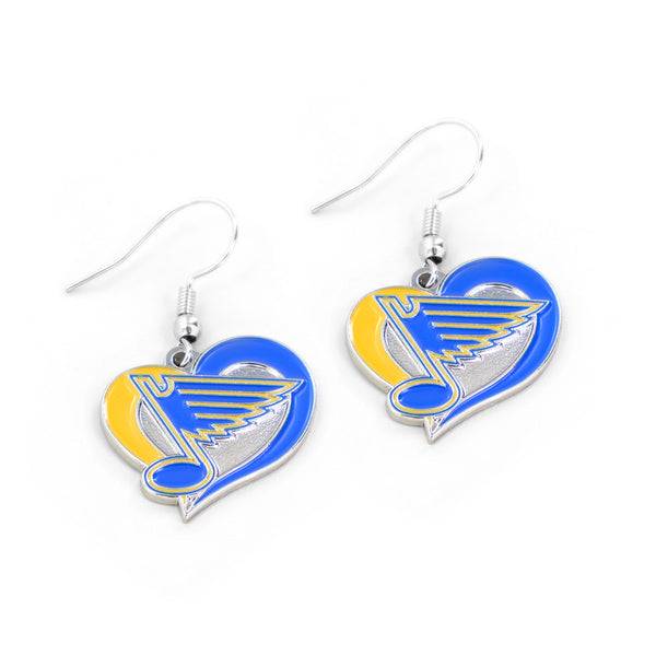 BLUES SWIRL HEART EARRINGS