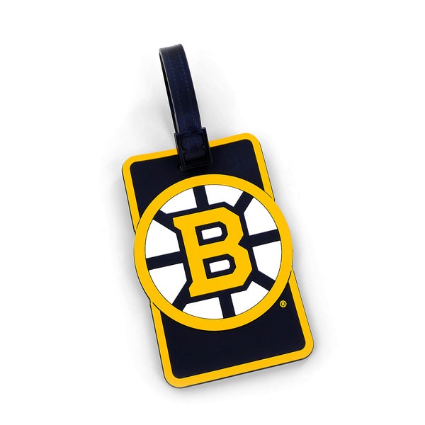 BRUINS SOFT BAG TAG ("B" LOGO BLACK BACKGROUND)