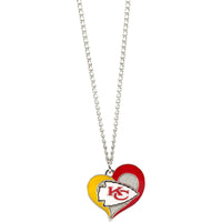 CHIEFS SWIRL HEART NECKLACE