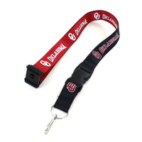 OKLAHOMA (BLACK/RED) REVERSIBLE LANYARD