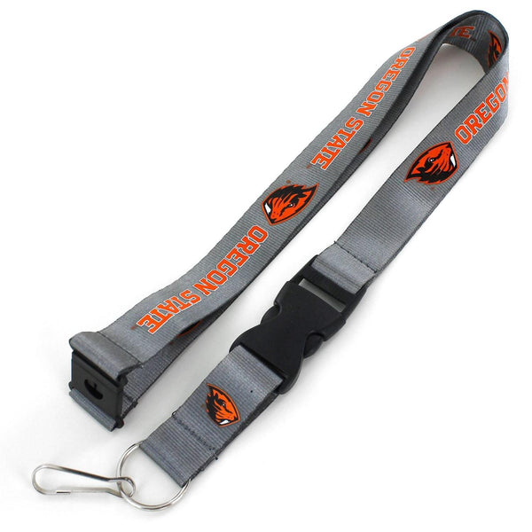 OREGON STATE (CHARCOAL) LANYARD - NEW BEAVER HEAD