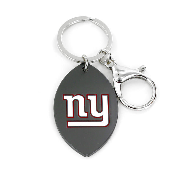 GIANTS MATTE FINISH FOOTBALL KEYCHAIN