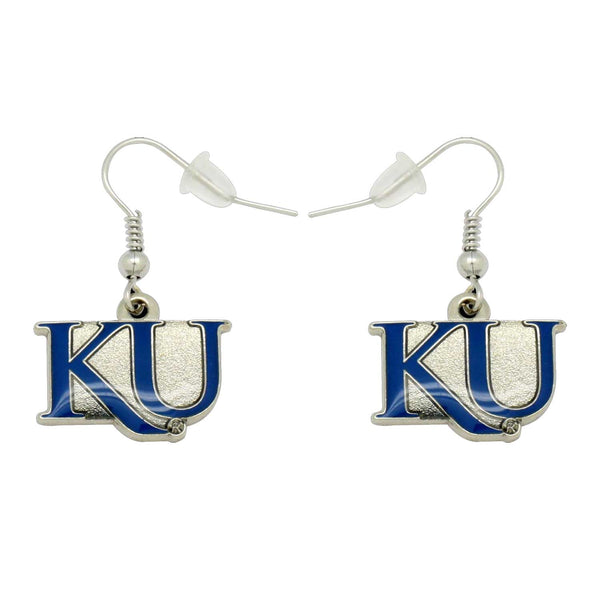 KANSAS UNIVERSITY "KU" DANGLER EARRINGS