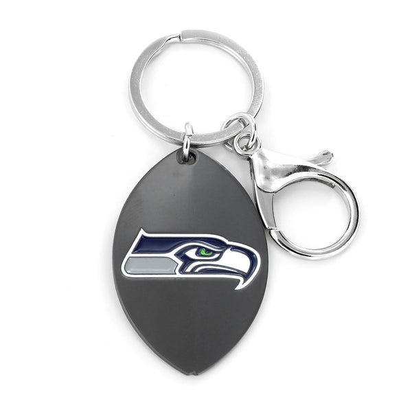 SEAHAWKS MATTE FINISH FOOTBALL KEYCHAIN