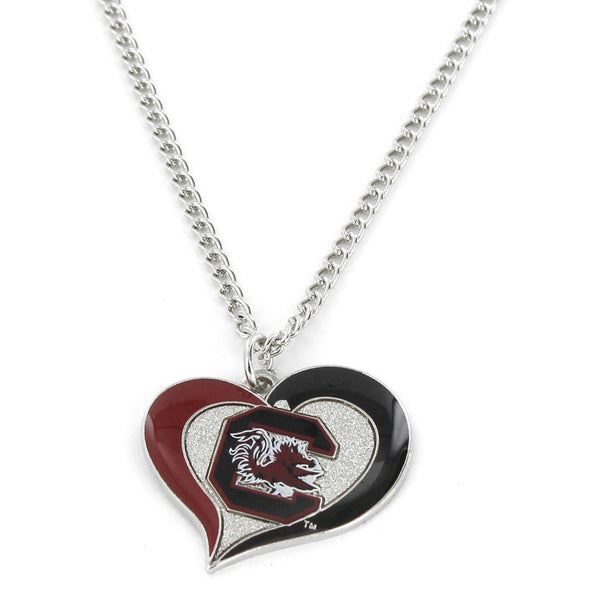 SOUTH CAROLINA SWIRL HEART NECKLACE