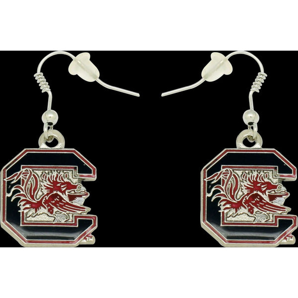 SOUTH CAROLINA COLLEGE LOGO DANGLER EARRINGS