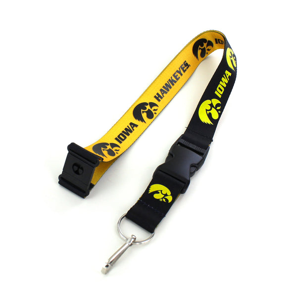 IOWA (BLACK/GOLD) REVERSIBLE LANYARDS