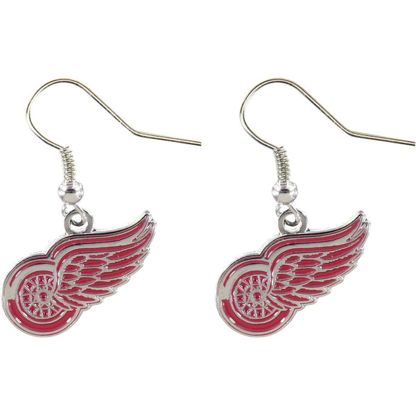 RED WINGS DANGLER EARRINGS