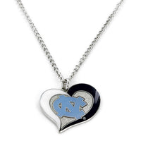 NORTH CAROLINA SWIRL HEART NECKLACE