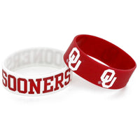 OKLAHOMA UNIVERSITY WIDE BRACELETS (2 PACK)