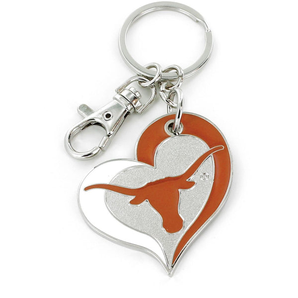 TEXAS SWIRL HEART KEYCHAIN