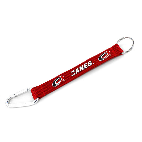 HURRICANES (RED) CARABINER LANYARD KEYCHAIN