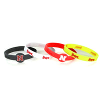 NEBRASKA SILICONE BRACELETS (4 PACK)