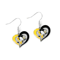 PENGUINS SWIRL HEART EARRINGS