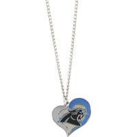 PANTHERS SWIRL HEART NECKLACE