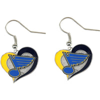 BLUES SWIRL HEART EARRINGS
