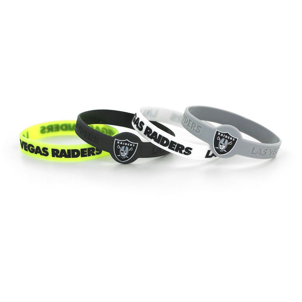 RAIDERS "LV" SILICONE BRACELET (4 PACK)