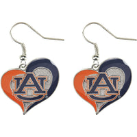 AUBURN SWIRL HEART EARRINGS