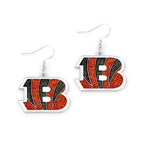 BENGALS GLITTER DAZZLE EARRINGS