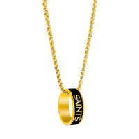 SAINTS (GOLD) FASHION RING PENDANT NECKLACE