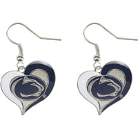 PENN STATE SWIRL HEART EARRINGS