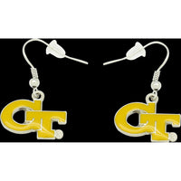 GEORGIA TECH COLLEGE LOGO DANGLER EARRINGS