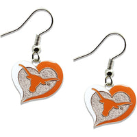 TEXAS HEART SWIRL HEART EARRINGS