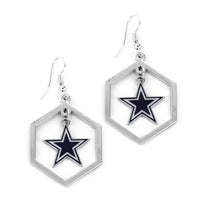 COWBOYS HEXAGON CUTOUT EARRING