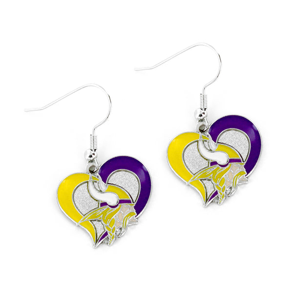 VIKINGS SWIRL HEART EARRINGS