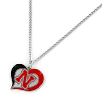 NEBRASKA SWIRL HEART NECKLACE