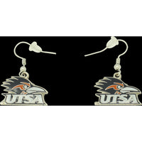 TEXAS SAN ANTONIO SCHOOL LOGO DANGLER EARRINGS