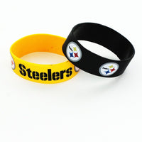 STEELERS WIDE BRACELETS (2-PACK)