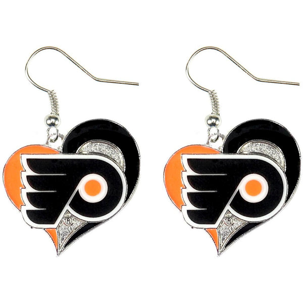 FLYERS SWIRL HEART EARRINGS