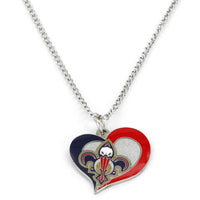 PELICANS SWIRL HEART NECKLACE