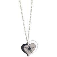 COWBOYS SWIRL HEART NECKLACE