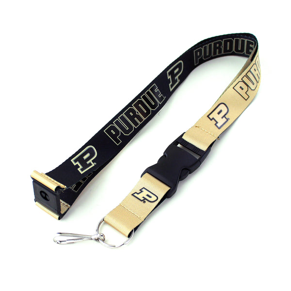 PURDUE (BLACK/GOLD) REVERSIBLE LANYARD