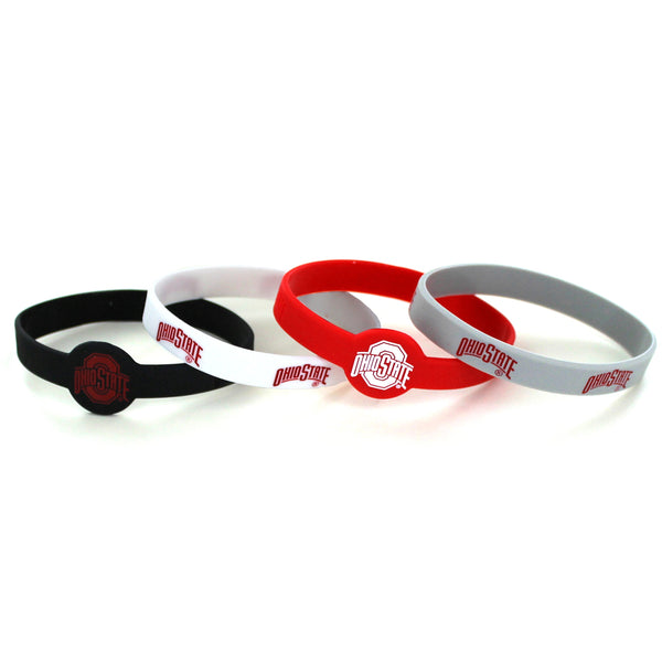 OHIO STATE (4 PACK) SILICONE BRACELET