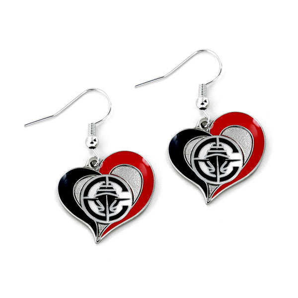 CLIPPERS SWIRL HEART EARRINGS