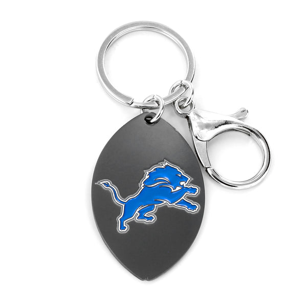 LIONS MATTE FINISH FOOTBALL KEYCHAIN