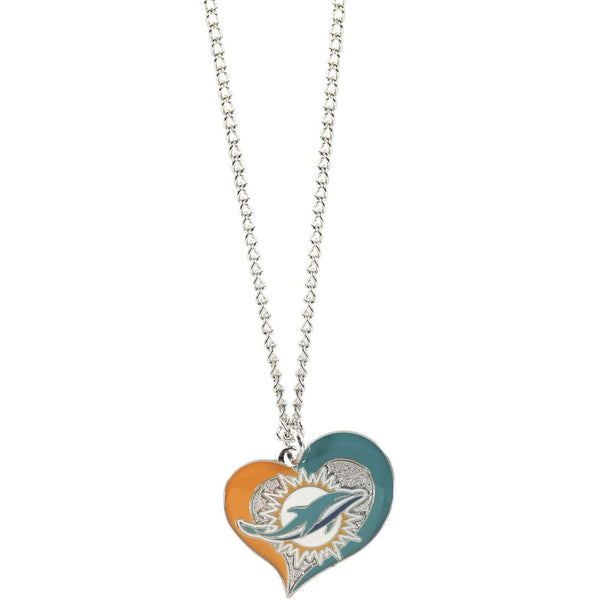 DOLPHINS SWIRL HEART NECKLACE