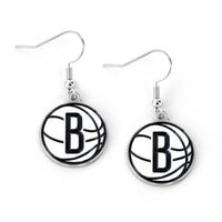 NETS LOGO DANGLER EARRINGS