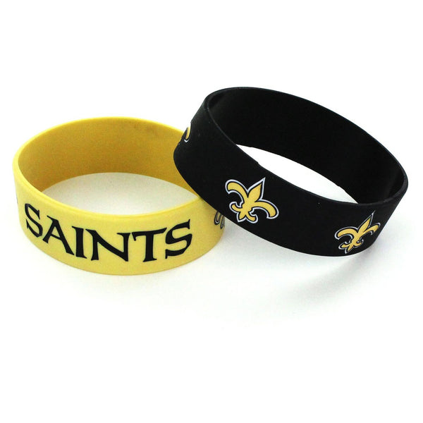 SAINTS WIDE BRACELETS (2-PACK)