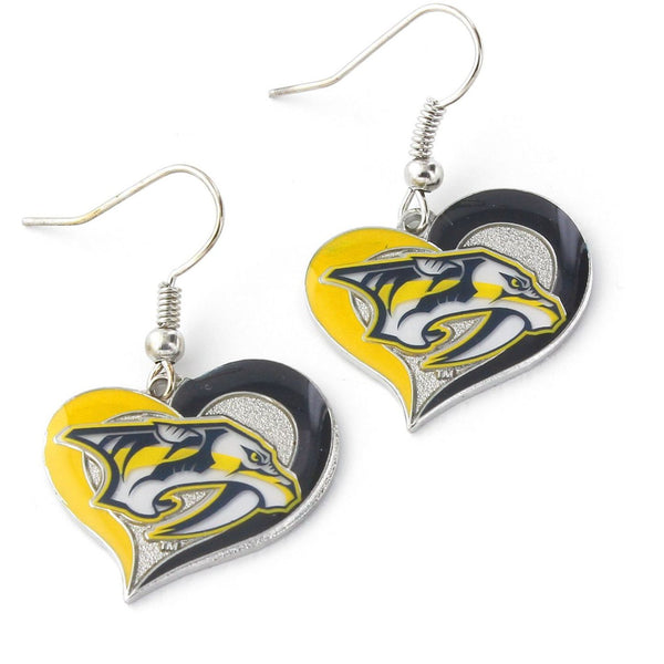 PREDATORS SWIRL HEART EARRINGS