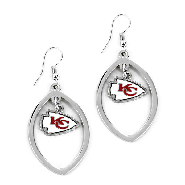 CHIEFS FOOTBALL CUTOUT EARRING